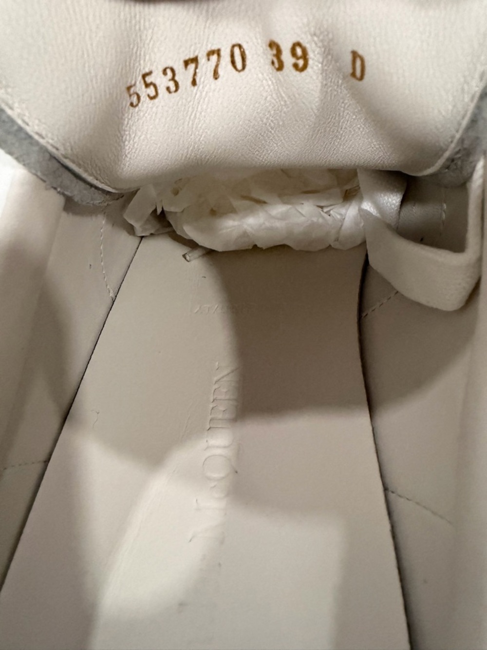 Alexander McQueen Oversized Sneakers Womens White/Black 39/9 - Picture 10 of 11